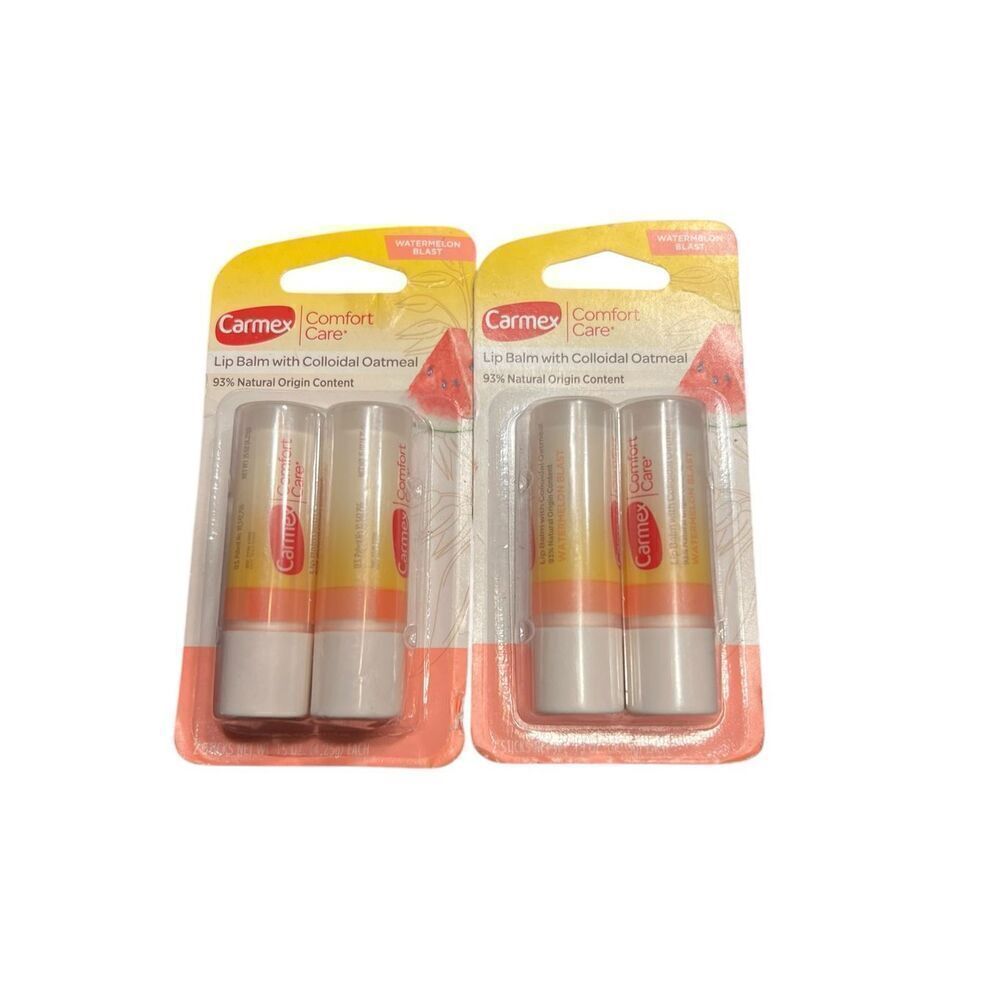 2-Pack Carmex Comfort Care Watermelon Blast Lip Balm Stick Colloidal Oatmeal